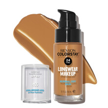 Revlon Base Líquida ColorStay, Maquillaje para Piel Normal y Seca, SPF 20, Cobertura Media-Alta, 455 Honey