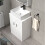 NES Home Onken 600mm White Vanity Cabinet And Rectangle Counter Top Basin Sink Unit 3