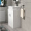 NES Home Onken 600mm White Vanity Cabinet And Rectangle Counter Top Basin Sink Unit 4