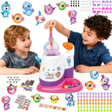 Magic Happy Balloon Game for Kids DIY Inflating Balloon Toy with Pump Machine & Cute Figures Interactive Educational Party Game for Children 3+