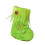 Grüner Weihnachtsstrumpf, gestrickt, bestickt, 18 cm 2