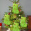 Grüner Weihnachtsstrumpf, gestrickt, bestickt, 18 cm 5