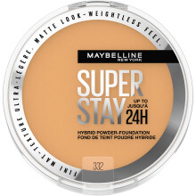 Maybelline Super Stay upp till 24 timmar Hybrid Puder-Foundation, Medium-till-full täckning, Matt finish, 332, 1 st