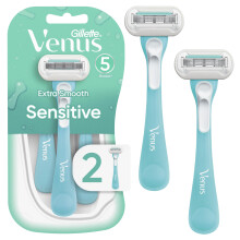Gillette Venus Extra Smooth Sensitive Wegwerp Scheermesjes voor Vrouwen, 2 Stuks