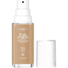 L'Oreal Paris True Match Super-Blendbare Foundation, Mittlere Deckkraft, N5, Mittel, 30 ml