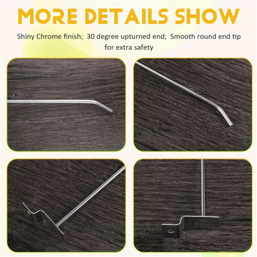 25 X Slatwall Single Hook Pin Shop Display Fitting Hanger Hanger 150Mm 2