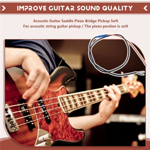Acoustic Guitar Saddle Piezo Bridge Pickup Soft with 2.5 Jack 2