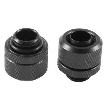 2Pcs Water Cooling Fittings G1/4 External Thread Pagoda for 9.5X12.7Mm Soft Tube Computer Cooling System Connector Black