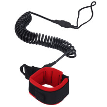 10.6Ft Ankle Leash Surfing Coiled Stand Paddle Board Black Tpu Paddle Board Foot Leg Rope Surfboard Raft Traction Rope