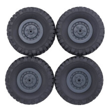 4Pcs Rubber Wheel Rim Tire Tyre for RC 1/16 Climbing Crawler Car WPL B-1/B-24/C-14/C-24/B-16 Truck Model Spare Parts Accessories,Deep