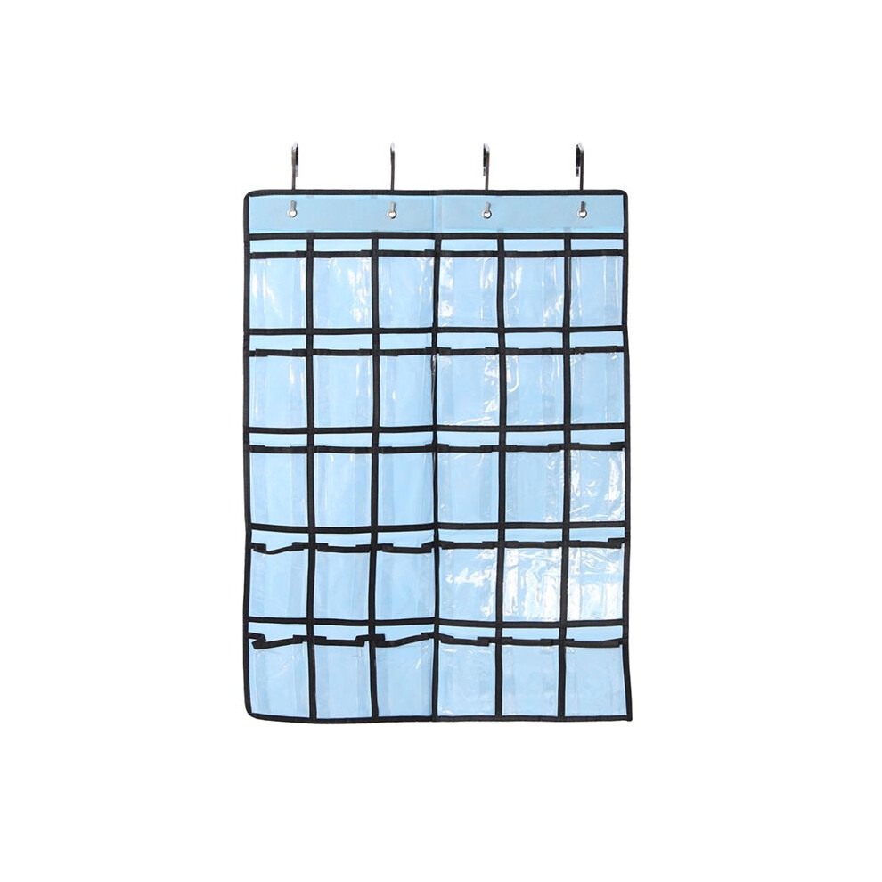 Pocket Chart For Calculator Holder, 30 Pocket Charts For Classroom 33.5 X 24.5 Inch Hanging Cell Phone Organizer 4713989107016