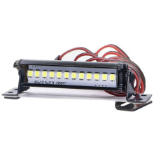 1 PeçA Rc 12 Led Barra de Luz Led Lâmpada de Telhado de Metal para Scx10 Km2 Cc01 Rc4Wd D90 90046 90047 Rc Esteiras, 50 Mm/1,97 Polegada