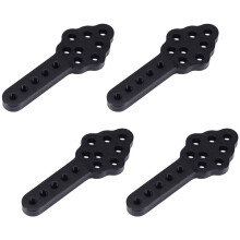 4 Unids CNC Metal Amortiguador Montaje Ajuste Altura ÁNgulo Soporte para RC Crawler Coche Axial SCX10 90046 D90 D110, Negro