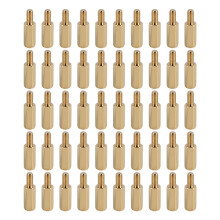50 Unids M3 Macho X M3 Hembra 11Mm Longitud LatóN Tornillo Rosca Separadores de Separador de PCB