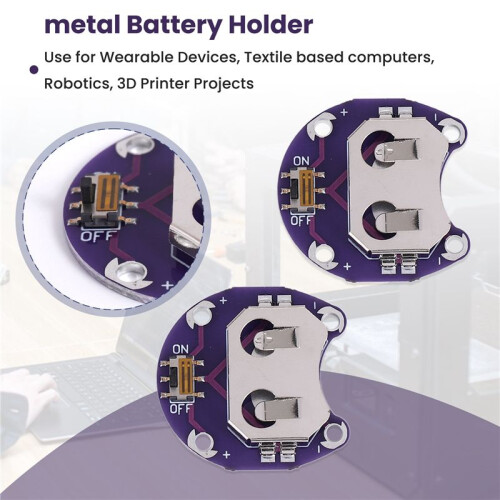 2 X Coin Cell Battery Holder for CR2032 - With  (2 Pcs) 2