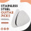 6x Stainless Steel Guitar Picks - Silver 2