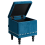 Beliani Storage Pouffe LORETTO Velvet Dark Blue 6