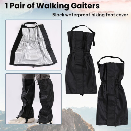 Waterproof walking gaiters gators hiking climbing camping 2