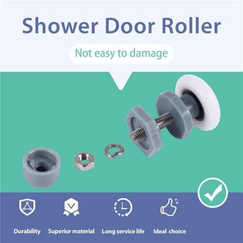 Replacement Shower Door Roller Wheel Runner Diameter 25mm 2