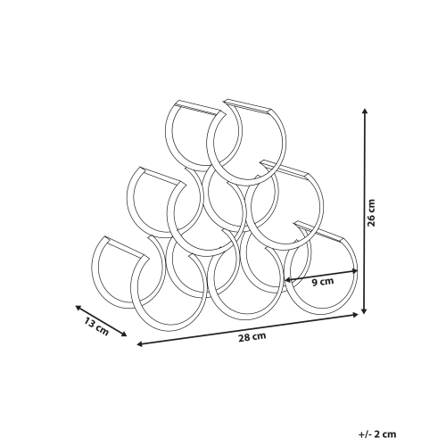 Beliani Wine Rack LURGAN Metal Black 2