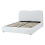 Beliani Ottoman Bed BLAGNAC Fabric Light Grey 140 x 200 cm (EU Double) 4