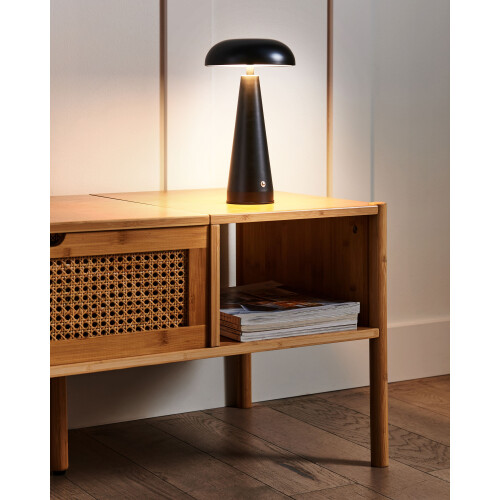 Beliani Wireless LED Table Lamp BOCONO with Dimmer Metal Black 1