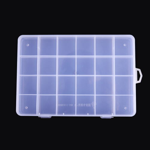 24 Compartments Plastic Box Case Jewelry Bead Storage Container  Organizer 2