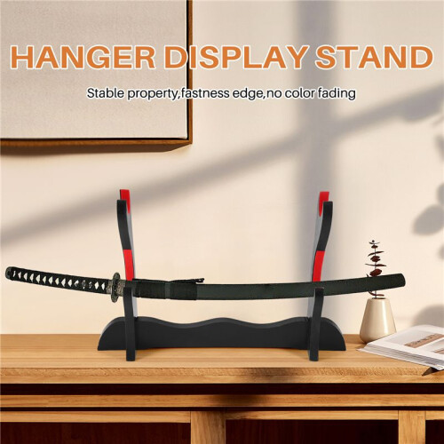 2 Livelli Katana Samurai Sword Holder Appendiabiti Nero Appendiabiti in Cotone Rosso 2