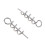 100Pcs Spring Twist Lock Fishing Hook Centering Pin for Soft Lure Bait Worm Crank 2