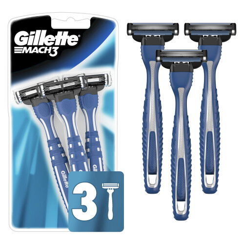 Gillette Gillette Mach3 Men's Disposable Razors, 3 Count