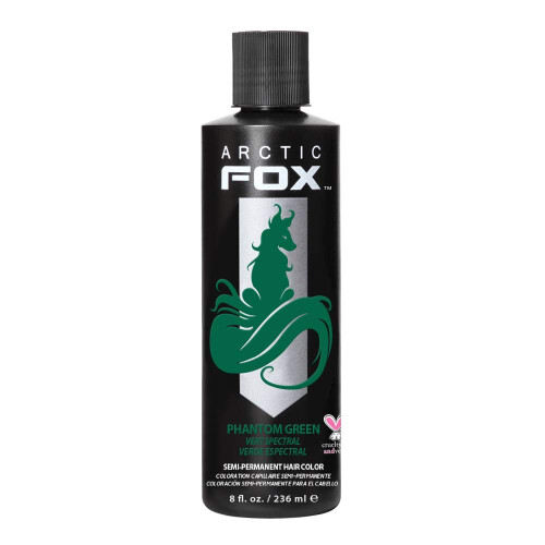 ARCTIC FOX Vegane, tierversuchsfreie, semi-permanente Haarfarbe (8 Fl Oz, PHANTOM GREEN)