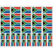 40 Tattoos: Südafrika Flagge, S. Afrikanische Partyartikel