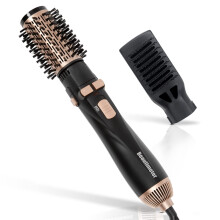 BEAUTIMETER 1200W Föhnborstel Kit, 3 in 1 Haardroger en Styler, Negatieve Ion Haarverzorging, Zwart & Goud