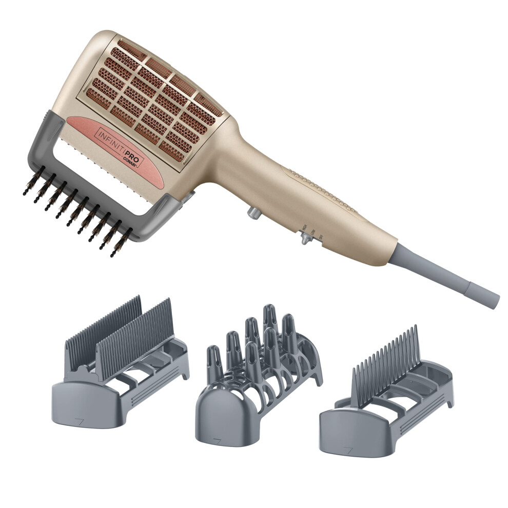 Conair Infinitipro By 4-In-1 Frizz Free Styling Hair Dryer, 1875W Hair Dryer And 4 Attachments
