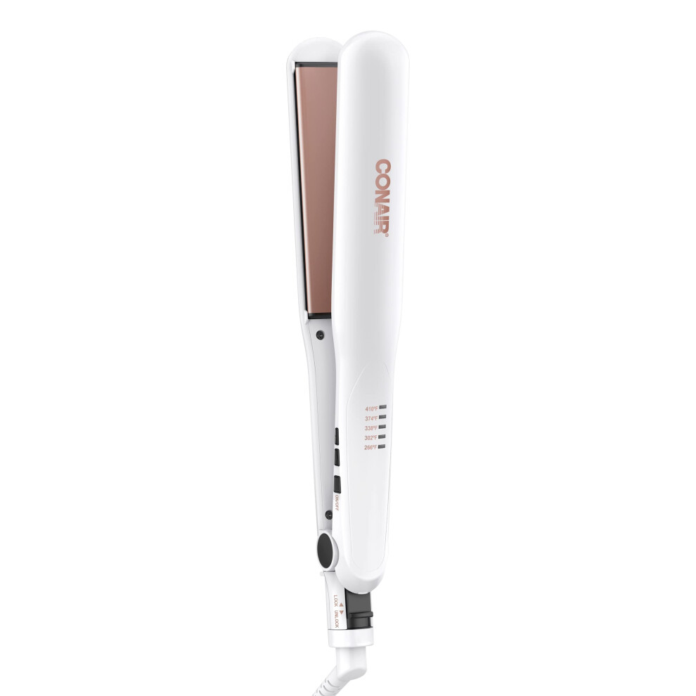 Conair Double Ceramic Flat Iron, 1 1/4-Inch Hair Straightener