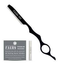 Facón Professioneller Haarstyling Thinning Texturizing Schneide Faether Razor + 10 Ersatzklingen