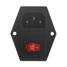 Nieuwe 3-Pins Iec320 C14 AC-Ingang Mannelijke Stekker Stopcontact met Zekeringschakelaar 10A 250V