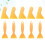 10Pcs Glue Scraper for DIY Enthusiasts Small and Large Size Yellow Plastic 5