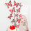 Valentine's Day Red Bowknot Butterfly Stickers 3D Double 5