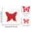 Valentine's Day Red Bowknot Butterfly Stickers 3D Double 3