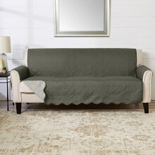 Housse de canapé réversible et lavable avec sangles élastiques – Protection matelassée pour canapé, idéale pour les chiens, les enfants et