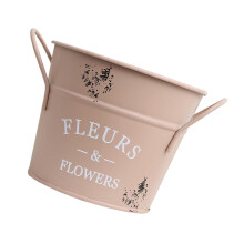 Jardinière en seau galvanisé rose 13 x 4,1 po (1 paquet)