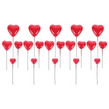 20 Pcs Valentines Day Cupcake Toppers Heart Dessert Picks Decoration