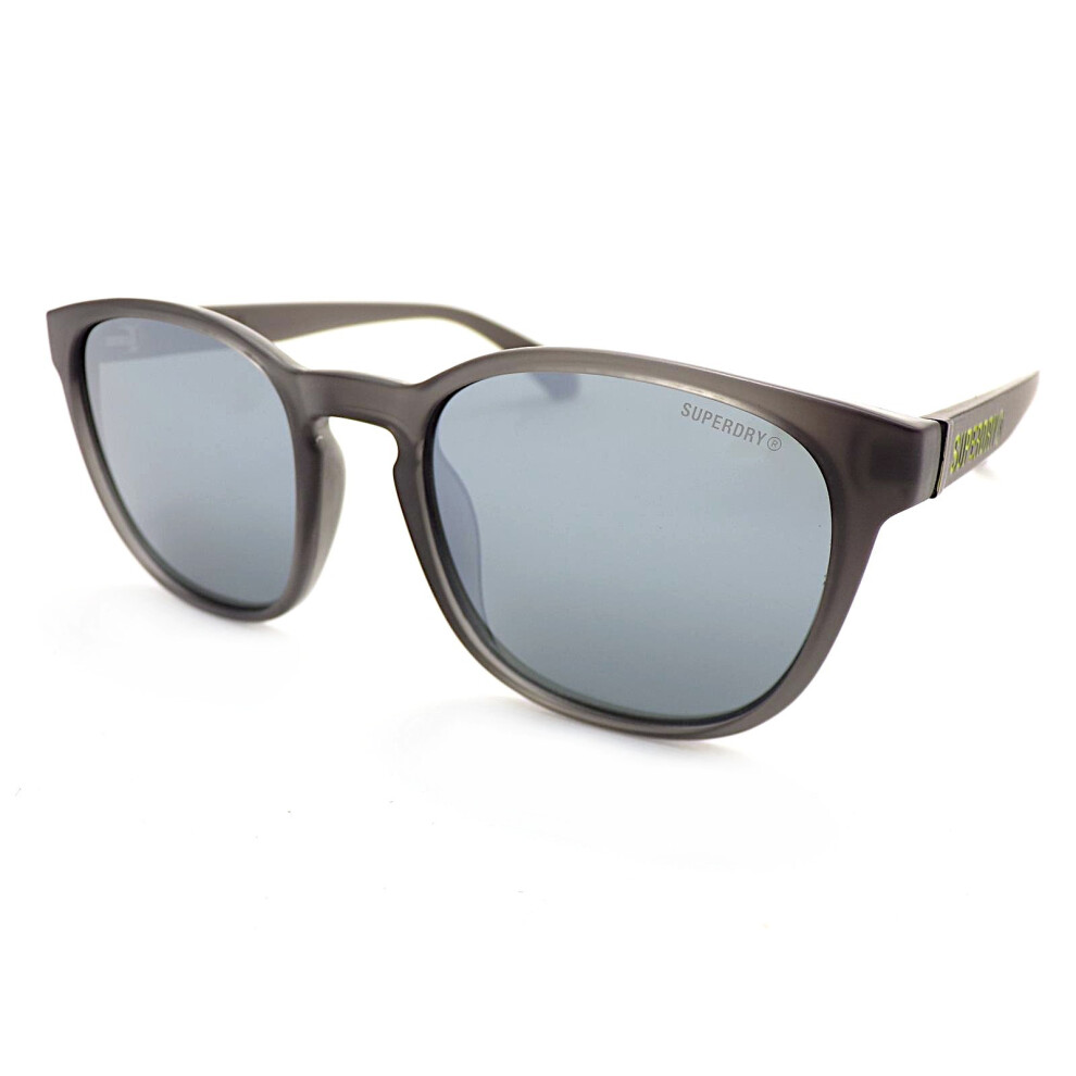 Superdry Sds 5038 Sunglasses Matte Grey Semi Opaque W/ Silver Mirror Lenses 165 Silver,Grey