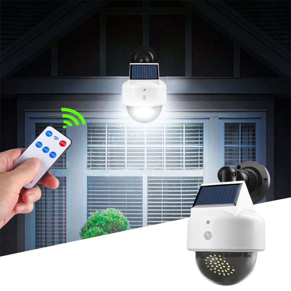 Simulated Monitoring False Camera Solar Energy Human Body Induction Courtyard Wall Street Lamp Color Night Vision, Motion Sensor, Black 9110895622520
