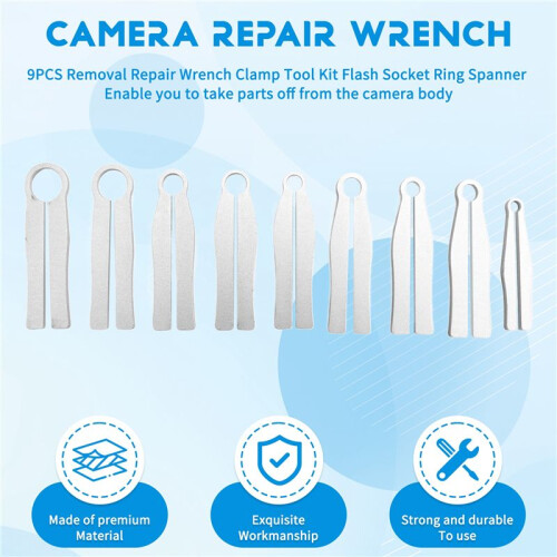 9PCS Removal Repair Wrench Clamp Tool Kit Flash Socket Ring Spanner for  M Serial 1