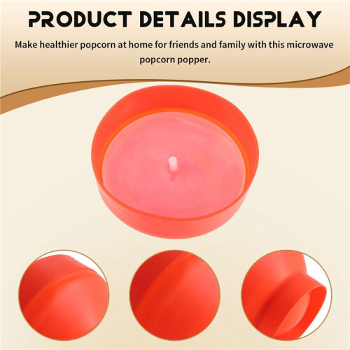 Popcorn Microwave Silicone Foldable Red Kitchen Easy Tools Diy Popcorn Bucket Bowl Maker with Lid 2