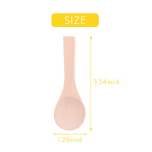 Small Wooden Spoons Tasting Spoons Condiments Salt Spoons for Kitchen Cooking Seasoning Oil Coffee Tea Sugar 30Pcs