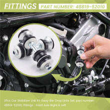 2Pcs Car Stabilizer Link Kit Sway Bar Drop  Set for  Yaris Verso Vitz 1999-2005 48819-52010
