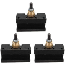 3Pcs Lathe Quick Change Tools Post Holder Kit (1/4-1/2Inch), CNC Boring/Turning/Facing Holder Set
